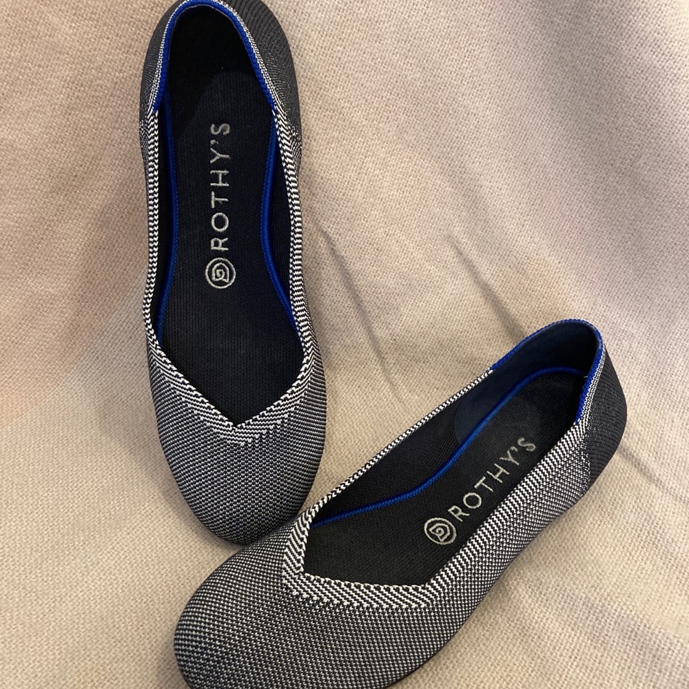 Rothys The Flat Gray Charcoal size 8.5